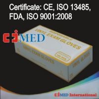 C J MED:  Non-Sterile, Powder-Free  Vinyl  Exam Gloves