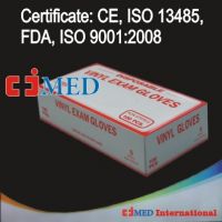 C J MED:  Non-Sterile, Powdered Vinyl  Exam Gloves